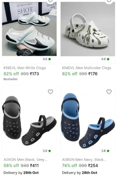 Flat 56% Off on Mens Clogs