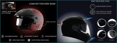 Grab : Upto 30% Off On Vega Riding Helmet at ₹767