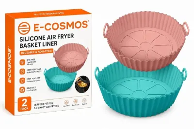 E-COSMOS® Nonstick Round Silicone Air Fryer Liners (8 inch, Pack of 2) at ₹149