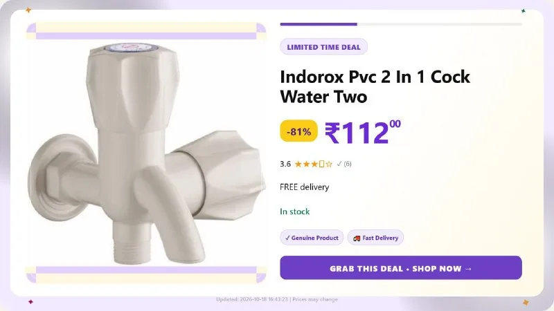 PVC 2 In 1 Cock Water Two Way at ₹112