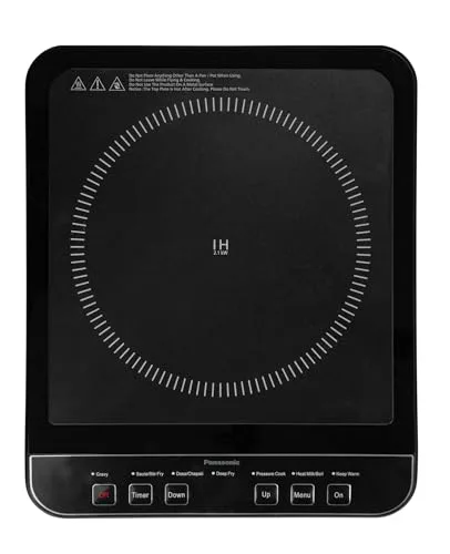 Panasonic KY-A112AKFD -Induction Stove 2100 Watts | Automatic Voltage Regulator and Safety Cut Off | Up to 8 Hours Cooking Time |7 Indian Pr at ₹3,350