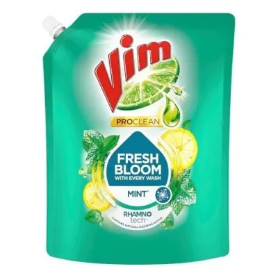 Vim ProClean Dishwash Liquid with Mint powered by RhamnoTech™, Fresh Bloom with Every Wash, Removes Tough Grease and Odours, 1700 ml at ₹281