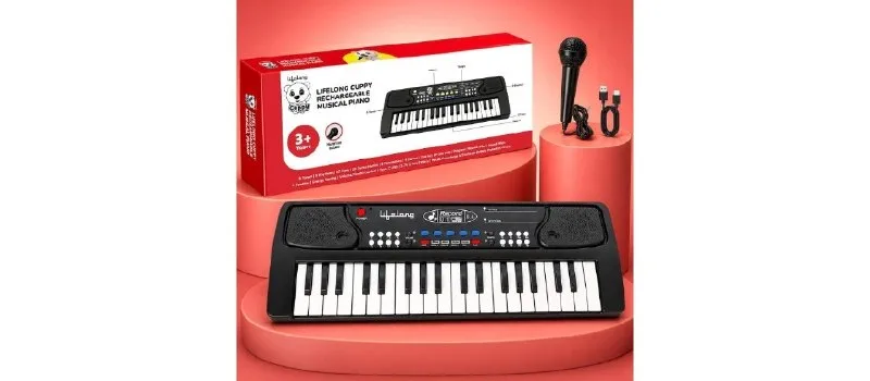 Lifelong Wireless Rechargeable Piano Keyboard for Kids with Mic at ₹579