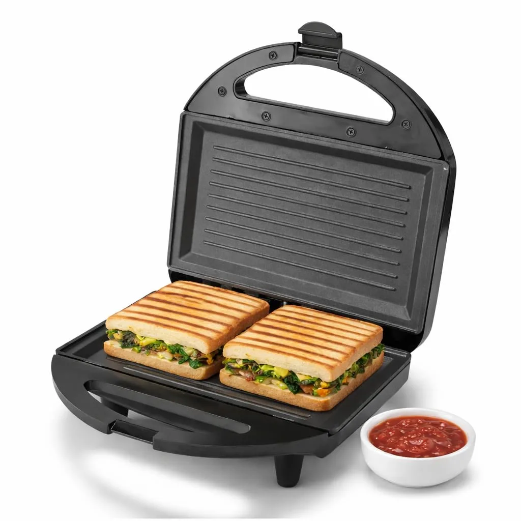 Lifelong LLSM120G Sandwich Griller, Classic Pro 750 W Sandwich Maker with 4 Slice Non-Stick Fixed Plates at ₹721
