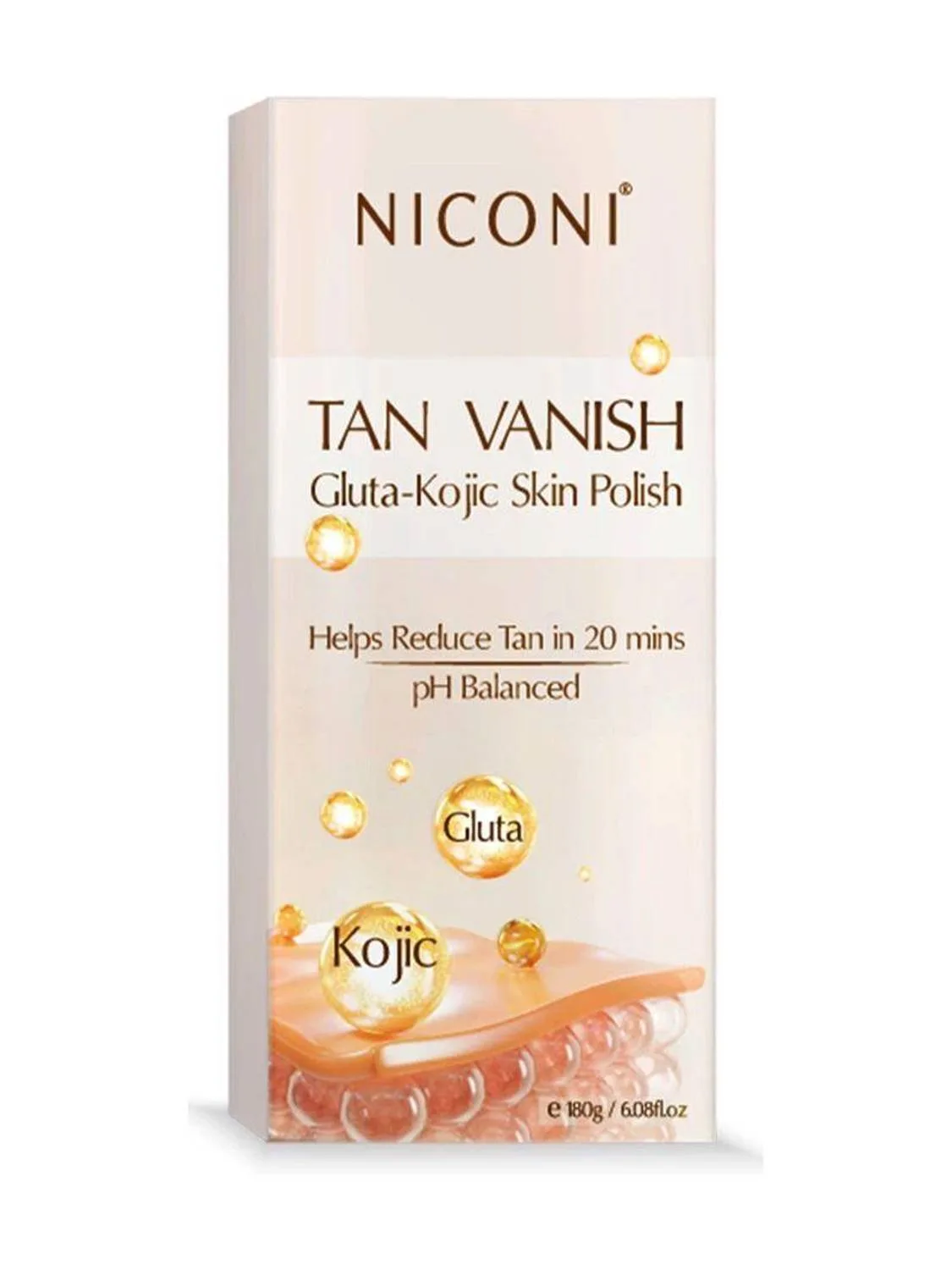 Niconi Gluta-Kojic Tan Removal & Vanish Cream, 180ml at ₹1,116