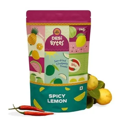 GO DESi Spicy Lemon Candy, 200g, Fruit Snacks, Mouth Freshener, Nimbu Bites, Dehydrated at ₹199