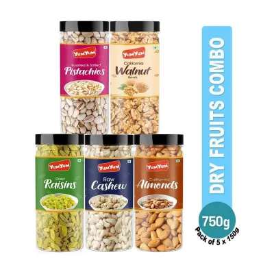 YUM YUM Dry fruits combo pack of 5 Healthy Badam at ₹849