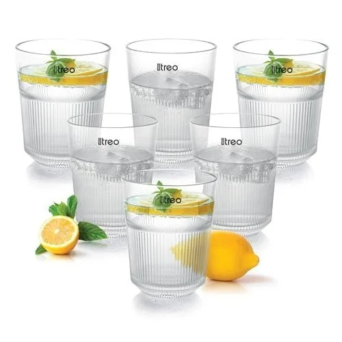 Treo by Milton Aurora Water Tumbler I Premium Glass Set of 6 at ₹345