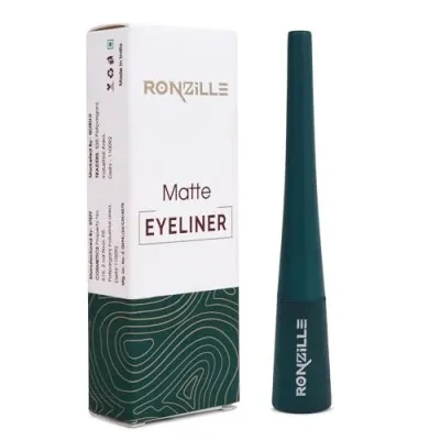 Ronzille Absolute Shine Liquid Matte Eyeliner,Long Lasting, Smudge Proof, Waterproof Liner, Eye Makeup 5 ml (Green) at ₹99