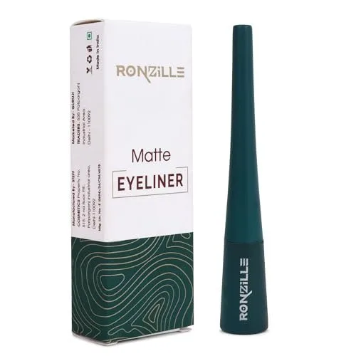 Ronzille Absolute Shine Liquid Matte Eyeliner,Long Lasting, Smudge Proof, Waterproof Liner, Eye Makeup 5 ml (Green) at ₹99