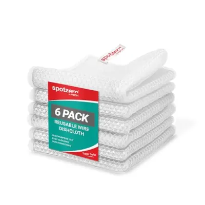Spotzero By Milton Non-Scratch Wire Dish Cloth (Pack of 6) I Multipurpose Scrubber for Kitchen Utensils, Sinks, Counter & More I Wet and Dry at ₹75