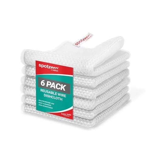 Spotzero By Milton Non-Scratch Wire Dish Cloth (Pack of 6) I Multipurpose Scrubber for Kitchen Utensils, Sinks, Counter & More I Wet and Dry at ₹75