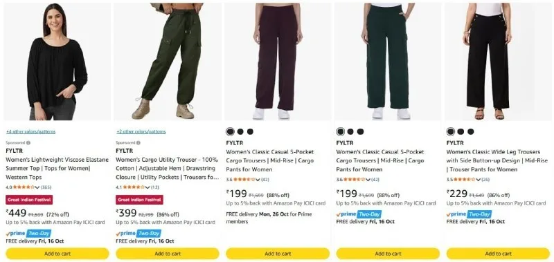 Upto 88% Off On FYLTR Clothing