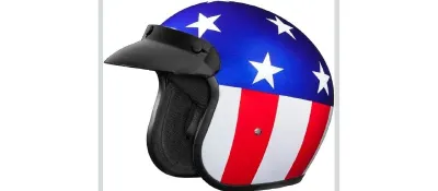 Studds Captain America Open Face Helmet (Blue, L) at ₹739