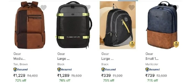 Upto 86% Off On Gear Bagpack