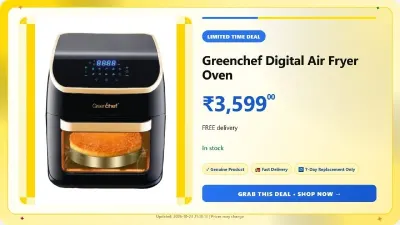 Greenchef Digital Air Fryer Oven at ₹3,599