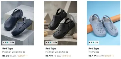 Red Tape Clogs at ₹319