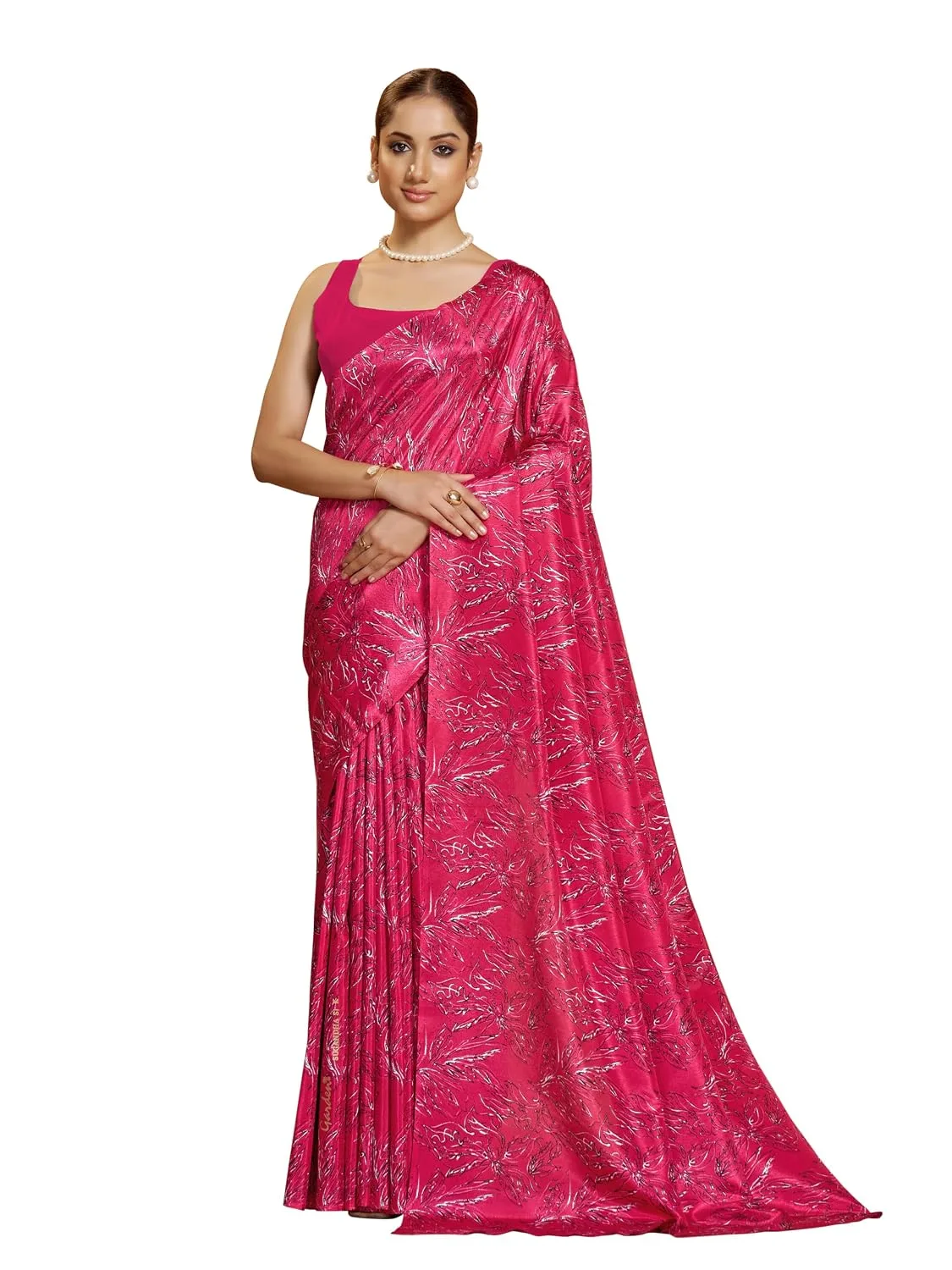 Silk Floral Print Saree at ₹324