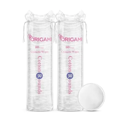 Origami Disposable Cotton Pads | Pack of 2 | 80 Counts Each at ₹102