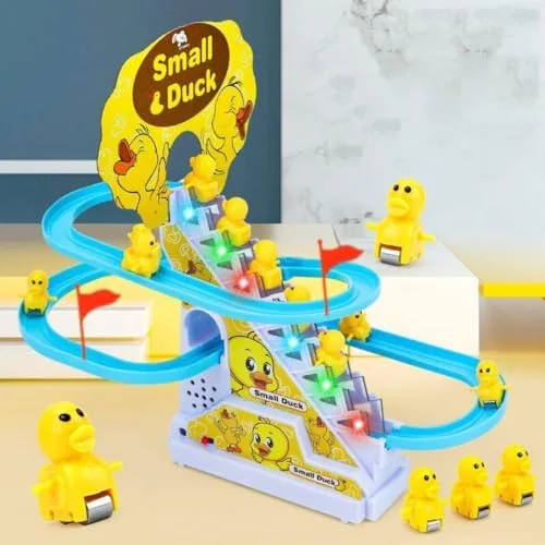Storio Tweetie Sliding Track Set Toys for Kids - Ducklings Stair Climbing Toys for Kids, Escalator Toy with Lights and Music with 3 Duckling at ₹199