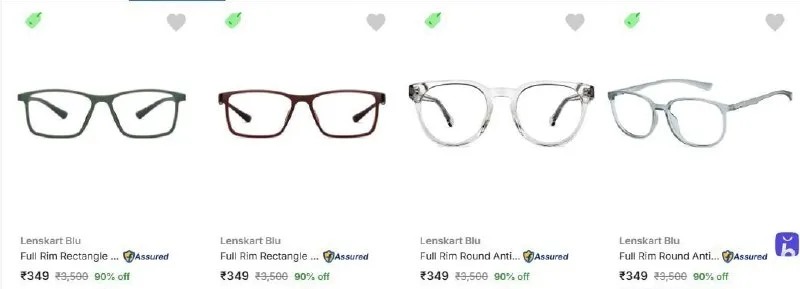 Flat 90% Off - Lenskart Blu Frames