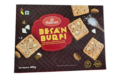 Haldiram's Besan Burfi 400g, Indian Sweets Diwali Gift Pack at ₹175