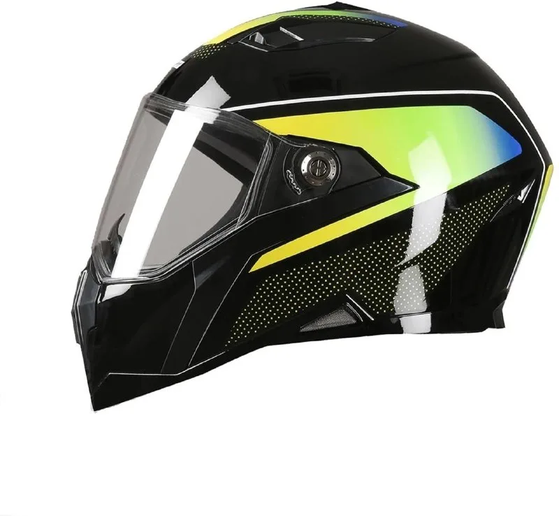 TVS Racing Anti Matter Motorbike Helmet (Glossy black green) at ₹1,179