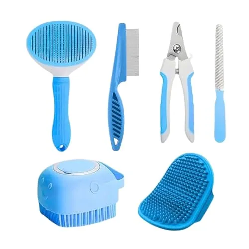 Tails Self Cleaning Slicker Pet Grooming Brush | Pet Cleaning Tool Suitable for All Pets | (PACK OF 5) at ₹284
