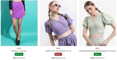 Ketch Women's Clothing from ₹85