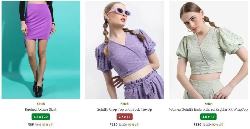Ketch Women's Clothing from ₹85