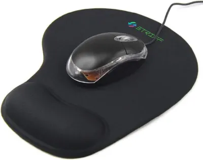 STRIFF Ergonomic Mouse Pad with Gel Wrist Rest| Comfortable Wrist Support Non-Slip PU Base at ₹129