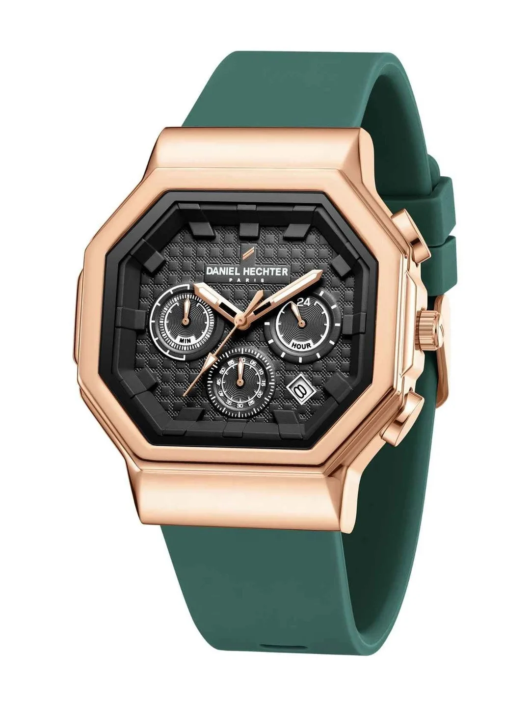 Daniel Hechter Men Dial & Straps Analogue Date Aperture Watch DHM1018-06 at ₹2,281