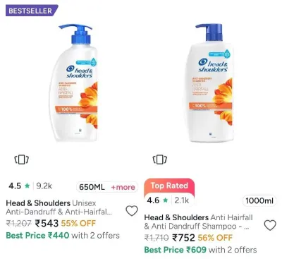 Head & Shoulders min 50% off