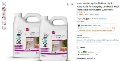 10 Liter Liquid Handwash at ₹449