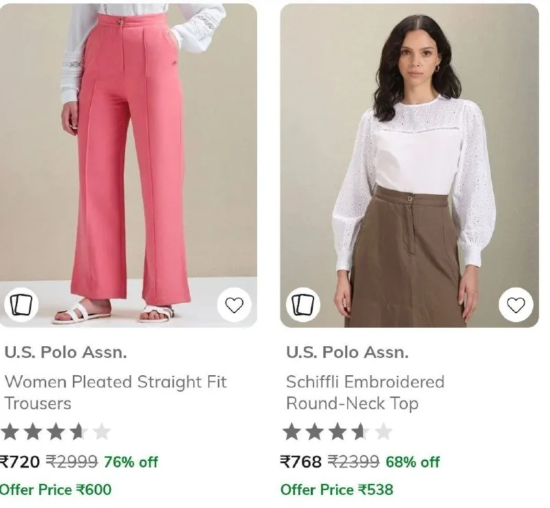 Upto 80% Off On USPA Clothing