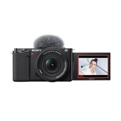 Sony Alpha ZV-E10K (Previously ZV-E10L) with Upgraded SELP1650 (Ver 2) Power Zoom Lens | 24.2 MP Interchangeable-Lens Mirrorless vlog Camer at ₹57,240
