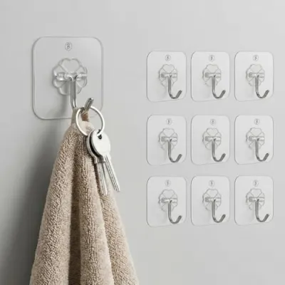 Self Adhesive Wall Hooks No Drill, Waterproof & Rustproof at ₹149