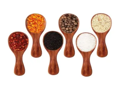 Wooden Spice/Masal Small Spoon for Tea Coffee Sugar Condimants & Small Containers/Jar (Set of 6 (Brown) at ₹99