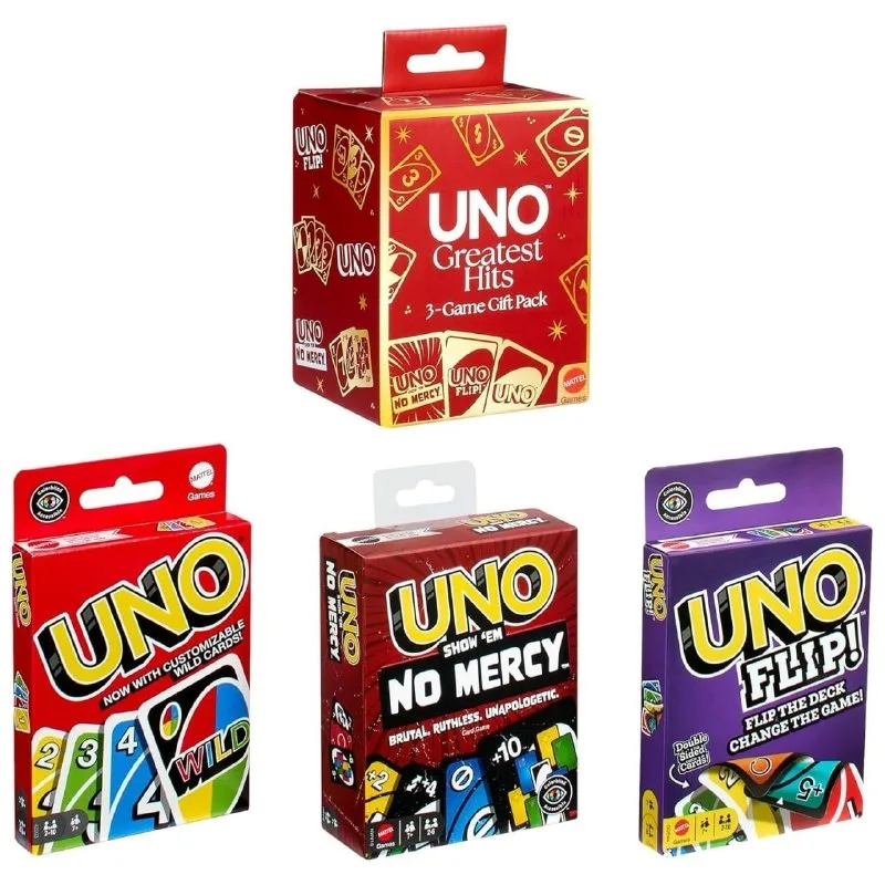 Mattel Games UNO Greatest Hits Gift Pack with 3 Card Games at ₹398