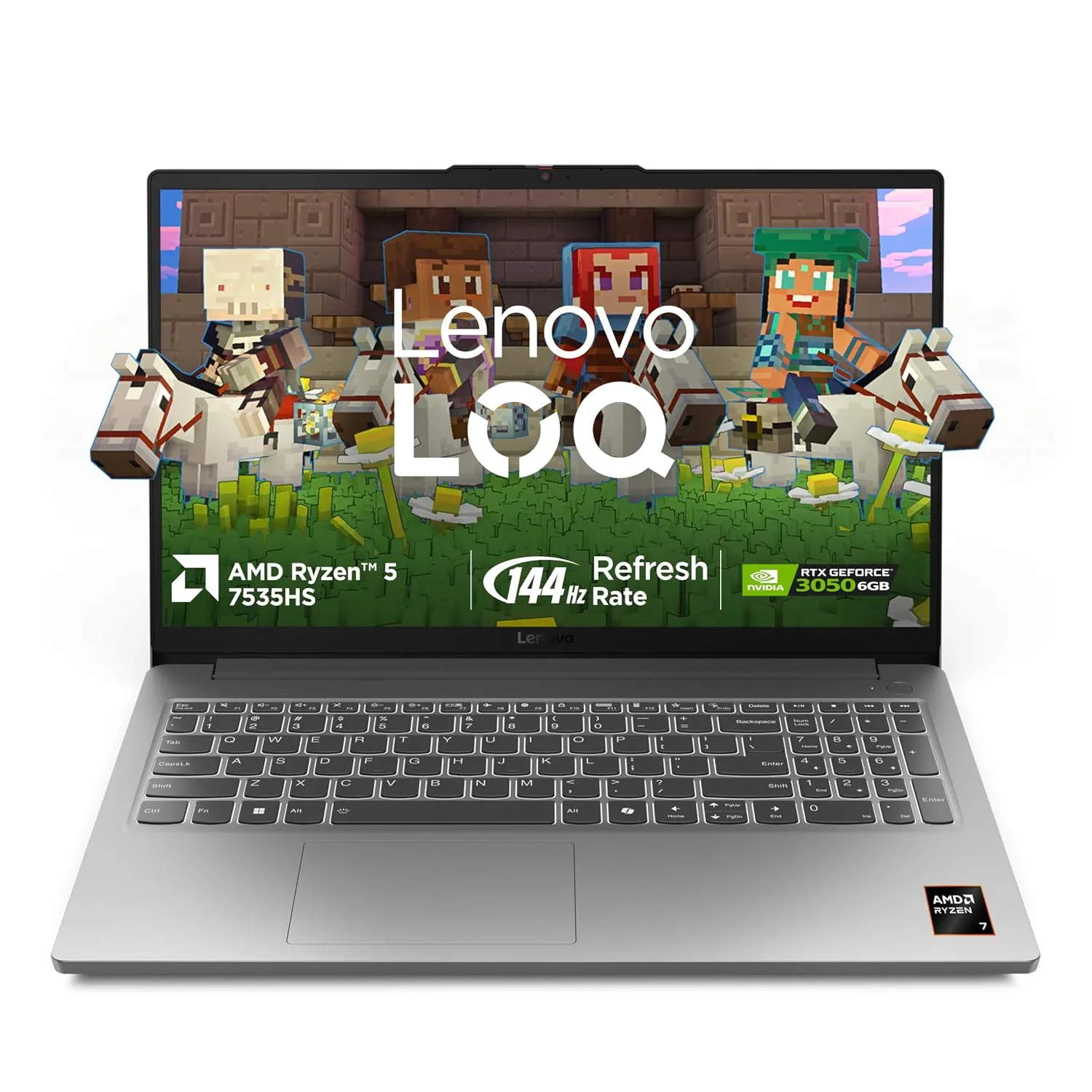 Lenovo LOQ Essential AMD Ryzen 5 NVIDIA RTX 3050 6GB (16GB RAM/512GB SSD) Gaming Laptop At ₹ at ₹82,240
