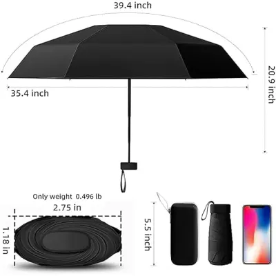 TEKCOOL Umbrella, UV Big Size Umbrella for Sun Protection Rain Windproof Strong Large 3 Fold at ₹427