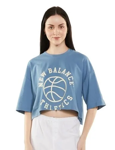 new balance Women's Letter Print Oversized Fit T-Shirt at ₹659
