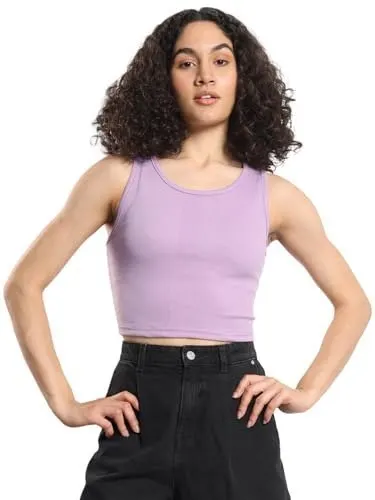 Q - RIOUS Casual Solid Women Crop Top at ₹99