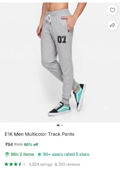 Men's Track Pants at ₹94