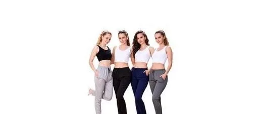 Shiv Textiles Women's Polyester Solid Trackpant (Pack of 4 Track Pant) at ₹199