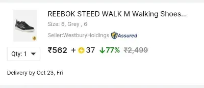 Reebok Shoes from ₹562