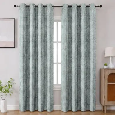 Cortina Velvet Curtains [2 Panels] Elegant Living Room Bedro at ₹579