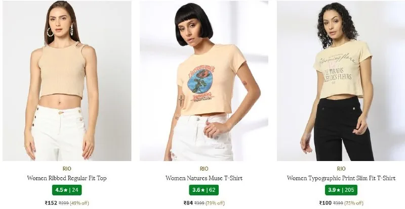 Upto 79% off on Rio Clothing