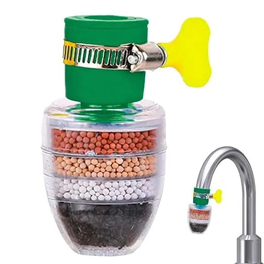6 Layer Tap filter Multilayer | Activated Carbon Faucet Water Filters Universal Interface Home Kitchen Faucet Tap Water Clean Purifier Filte at ₹65