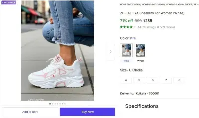 Stylish Sneakers For Women at ₹288